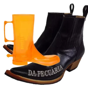 Kit Caneca/Bota de Couro - Country